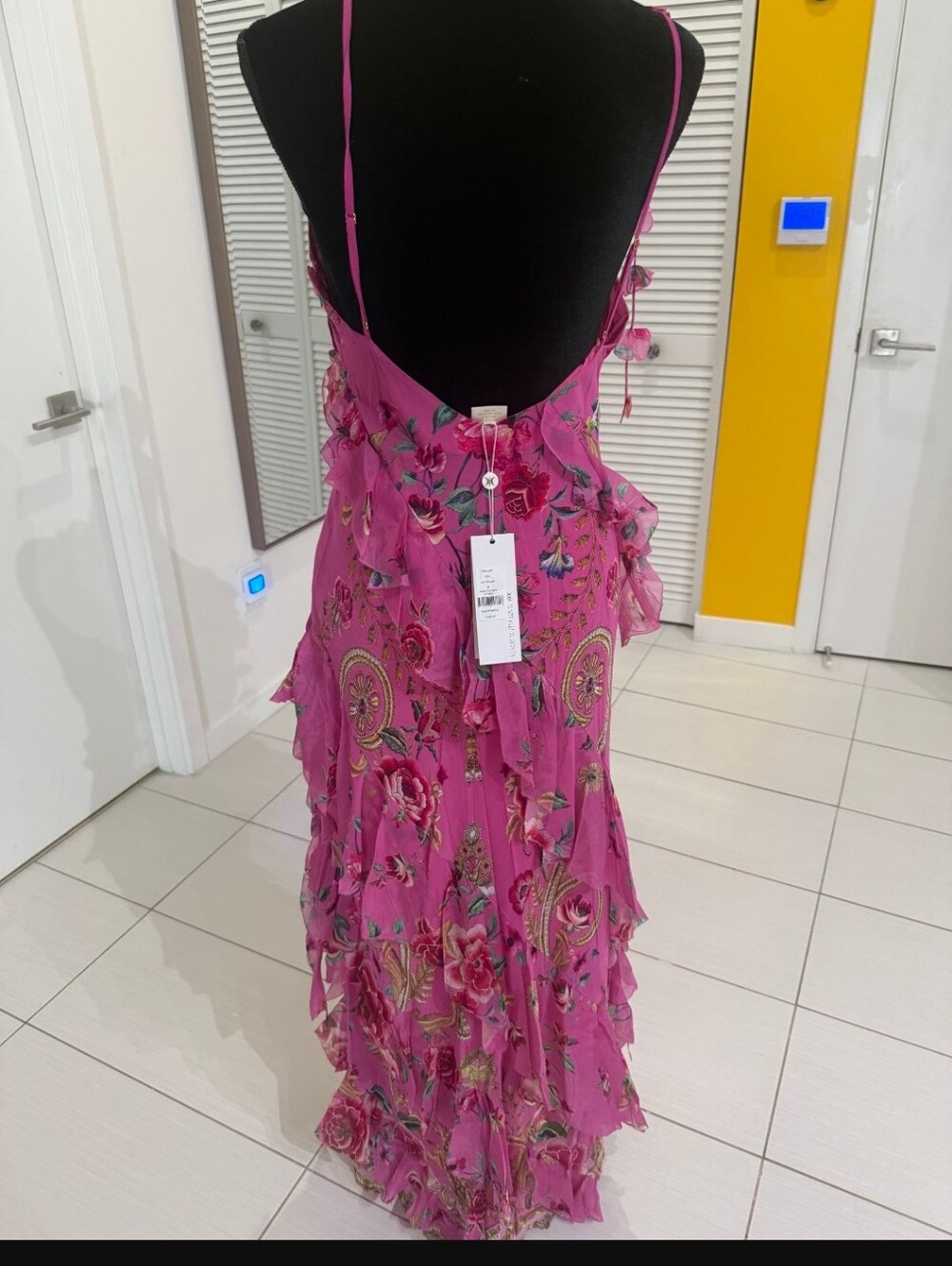 Camilla Pink Floral Ruffle Maxi Dress - Picture 2 of 4
